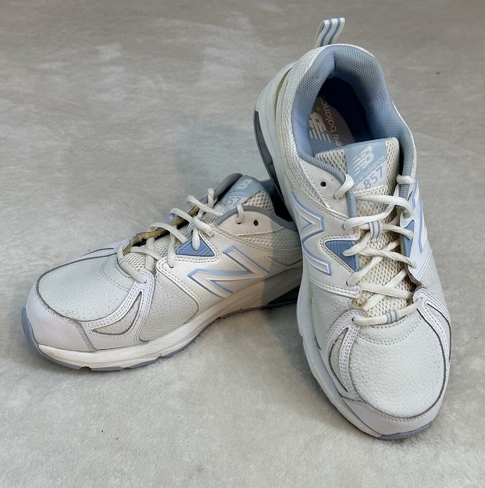New Balance Women's Sneaker Shoes 857 Light Blue/White WX857WB2 Size 12